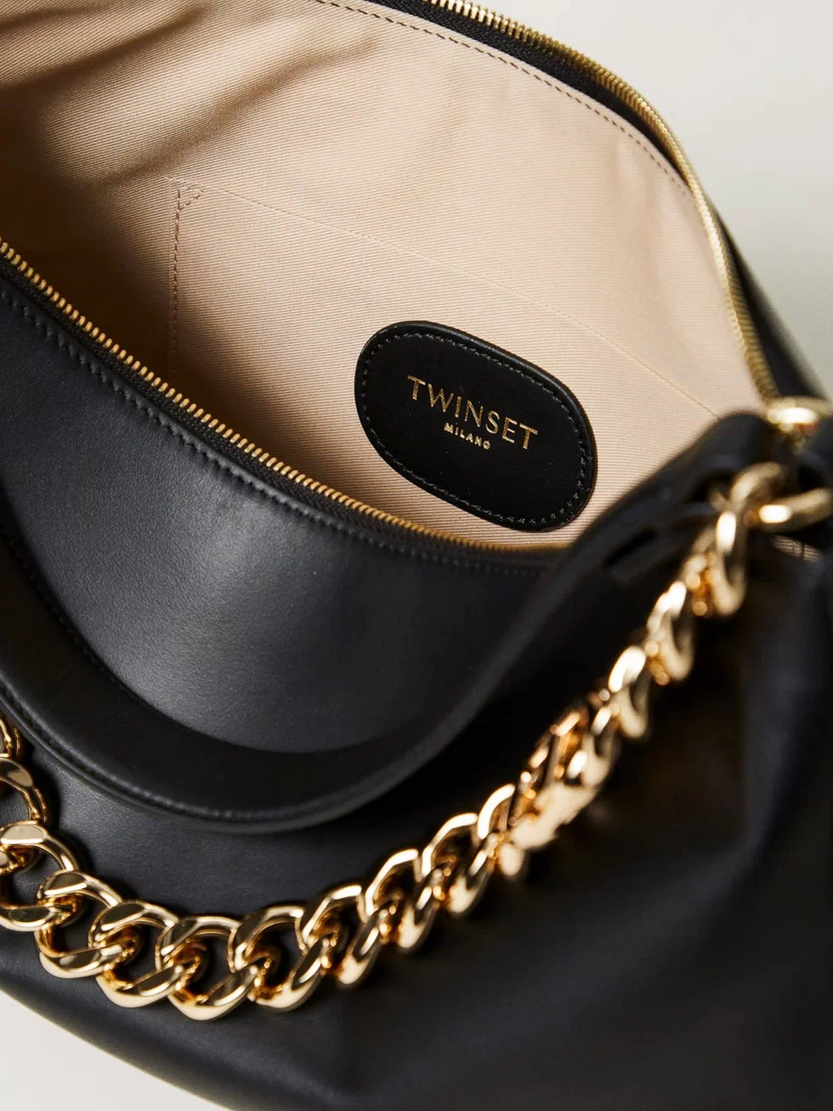 TWINSET Borsa Donna SIENNA LEATHER 999TB7010 12695 NERO/ORO - Image 3