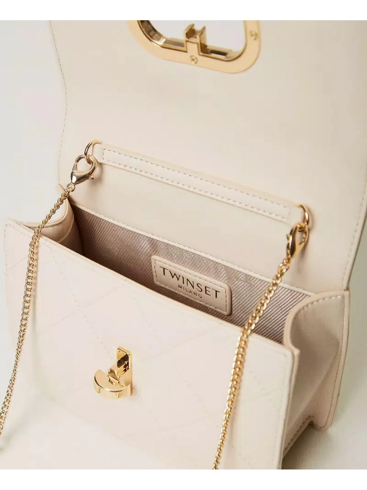 TWINSET Borsa Donna T-LOCK 242TB7253 11748 Bianco - Image 2