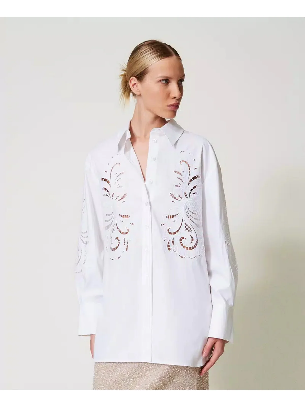 TWINSET Camicia Donna  251TP2170 00001 Bianco - Image 4