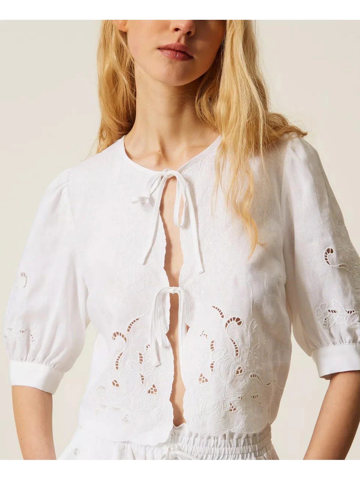 TWINSET Camicia Donna  261TT2120 00001 BIANCO OTTICO - Image 3