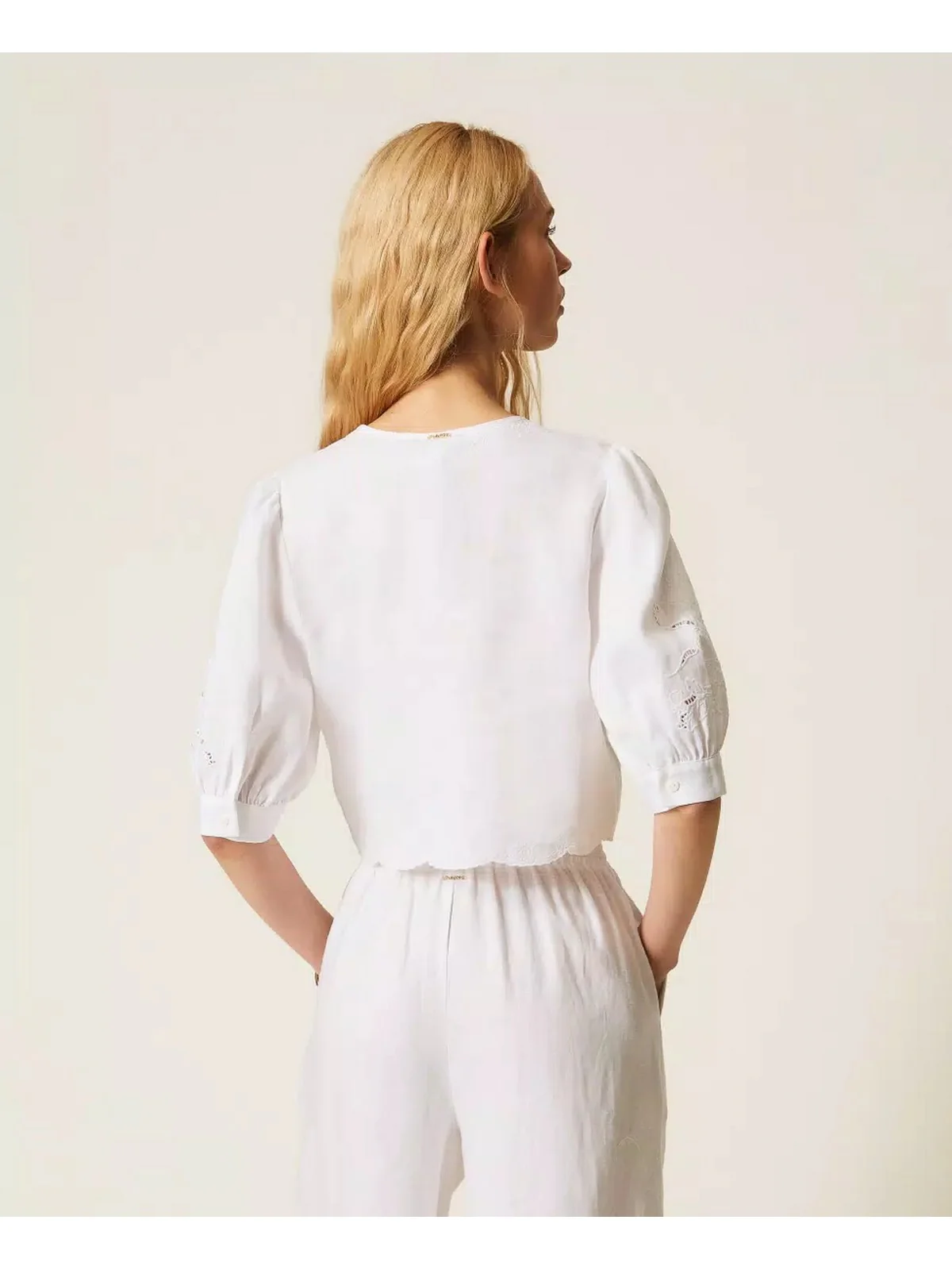 TWINSET Camicia Donna  261TT2120 00001 BIANCO OTTICO - Image 4