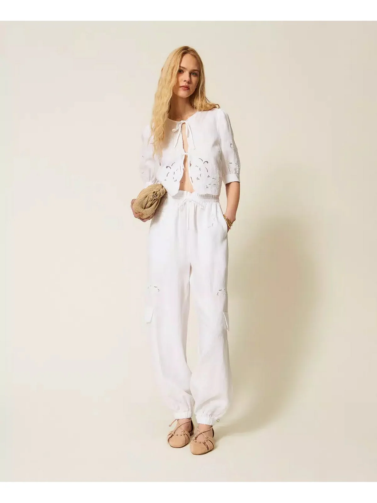 TWINSET Camicia Donna  261TT2120 00001 BIANCO OTTICO - Image 5