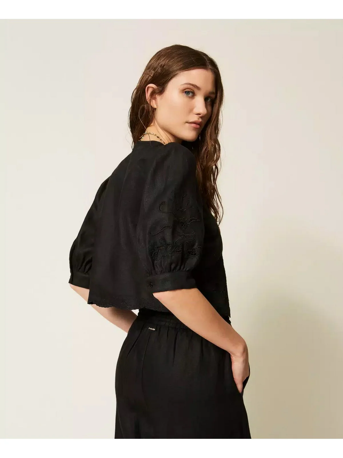 TWINSET Camicia Donna  261TT2120 00006 Nero - Image 2