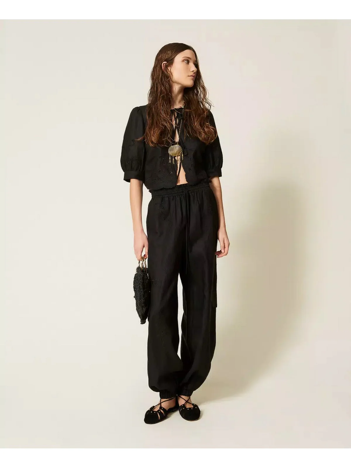 TWINSET Camicia Donna  261TT2120 00006 Nero - Image 4