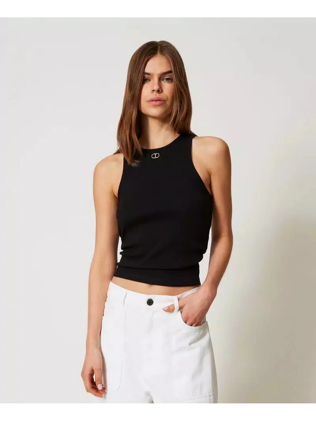 TWINSET Canotta Donna  251TP2550 00006 Nero - Image 2