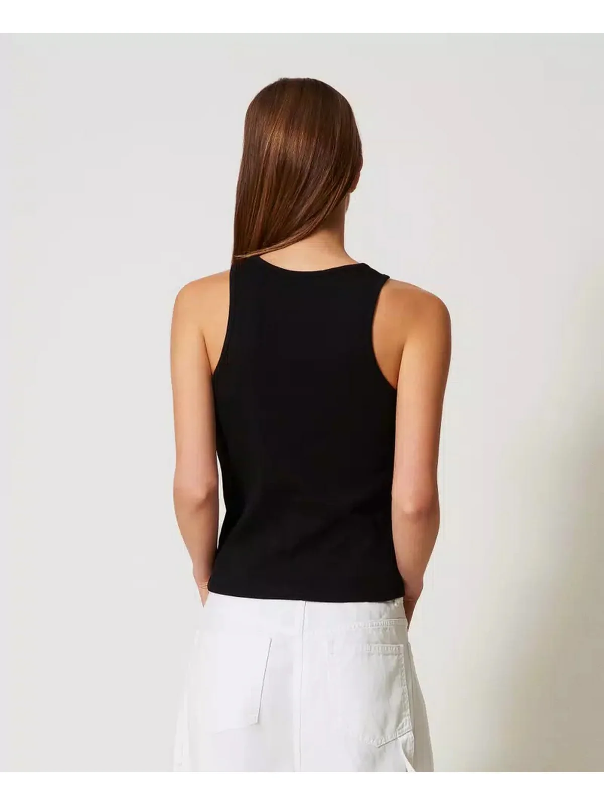 TWINSET Canotta Donna  251TP2550 00006 Nero - Image 4
