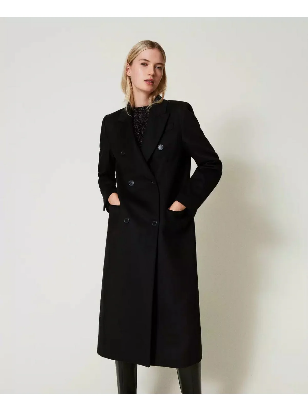 TWINSET Cappotto Donna  242TT2201 00006 Nero - Image 2