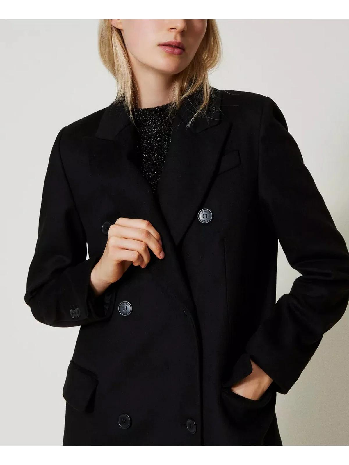 TWINSET Cappotto Donna  242TT2201 00006 Nero - Image 5