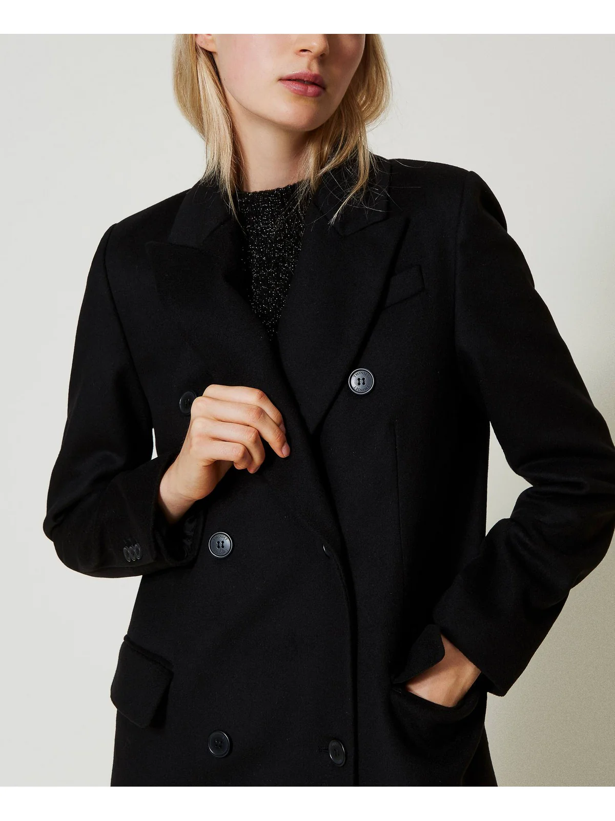 TWINSET Cappotto Donna  242TT2201 00006 Nero - Image 7
