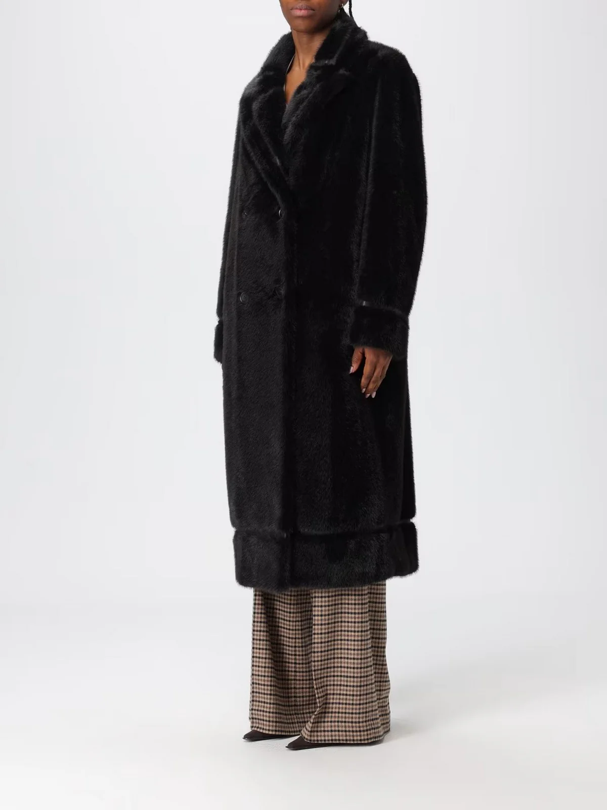 TWINSET Cappotto Donna WARM FEELING 252TT2152 00006 Nero - Image 3