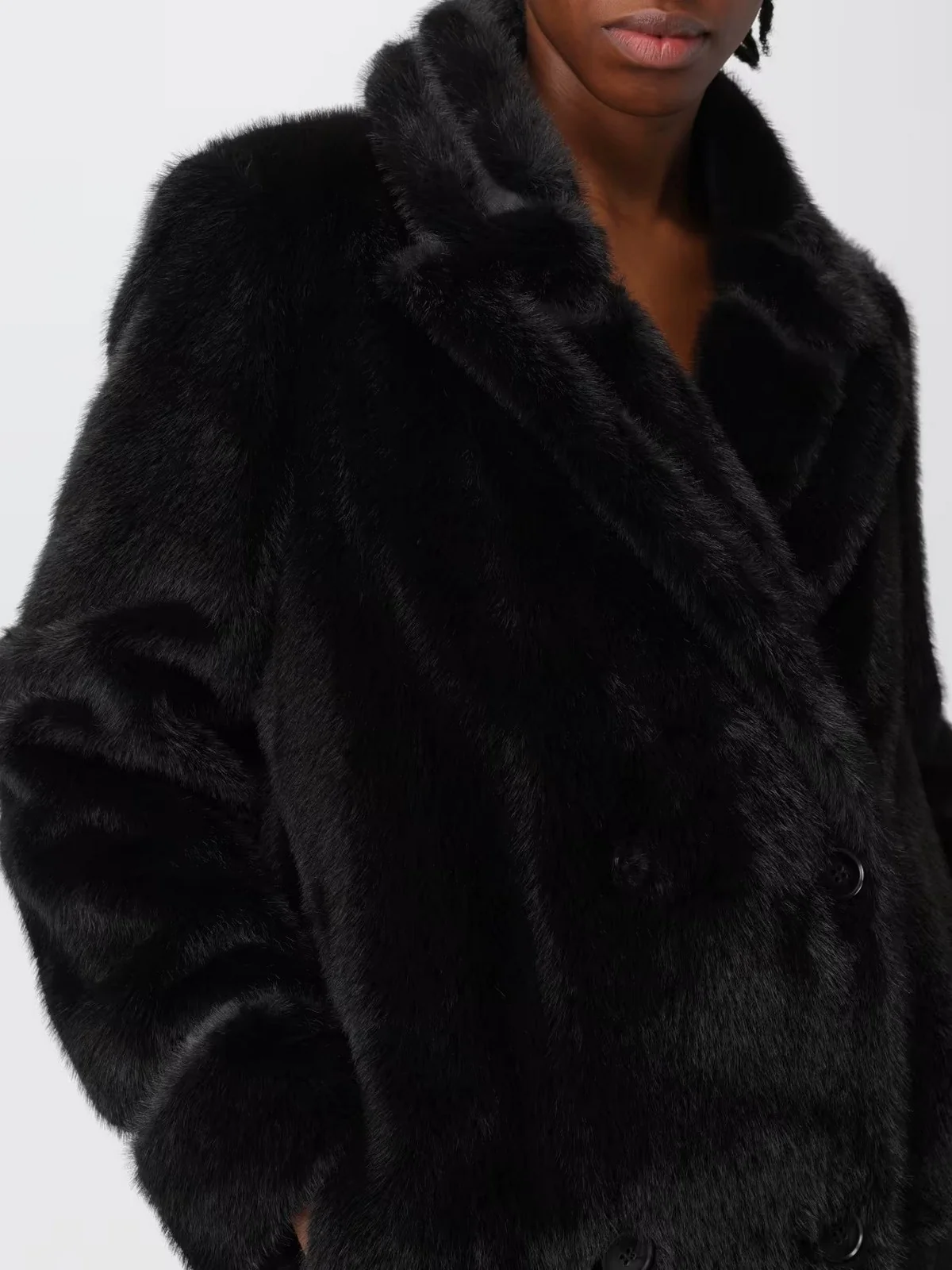 TWINSET Cappotto Donna WARM FEELING 252TT2152 00006 Nero - Image 4