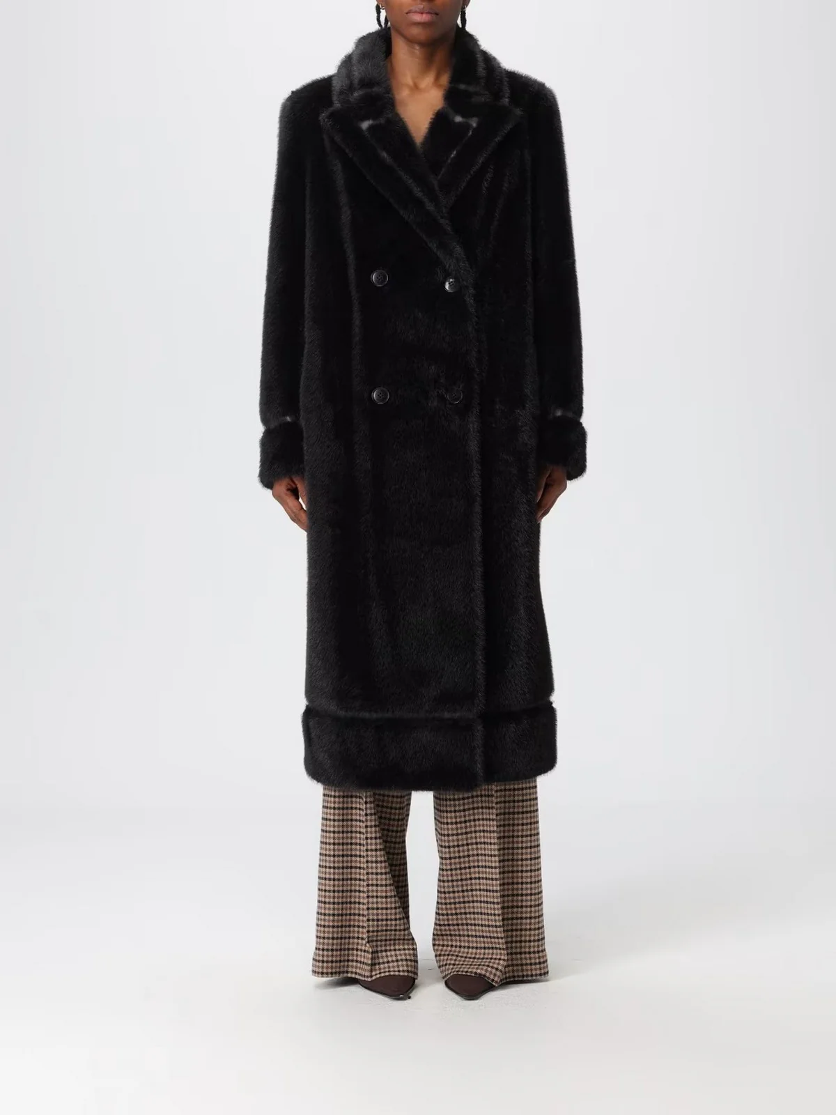TWINSET Cappotto Donna WARM FEELING 252TT2152 00006 Nero - Image 5