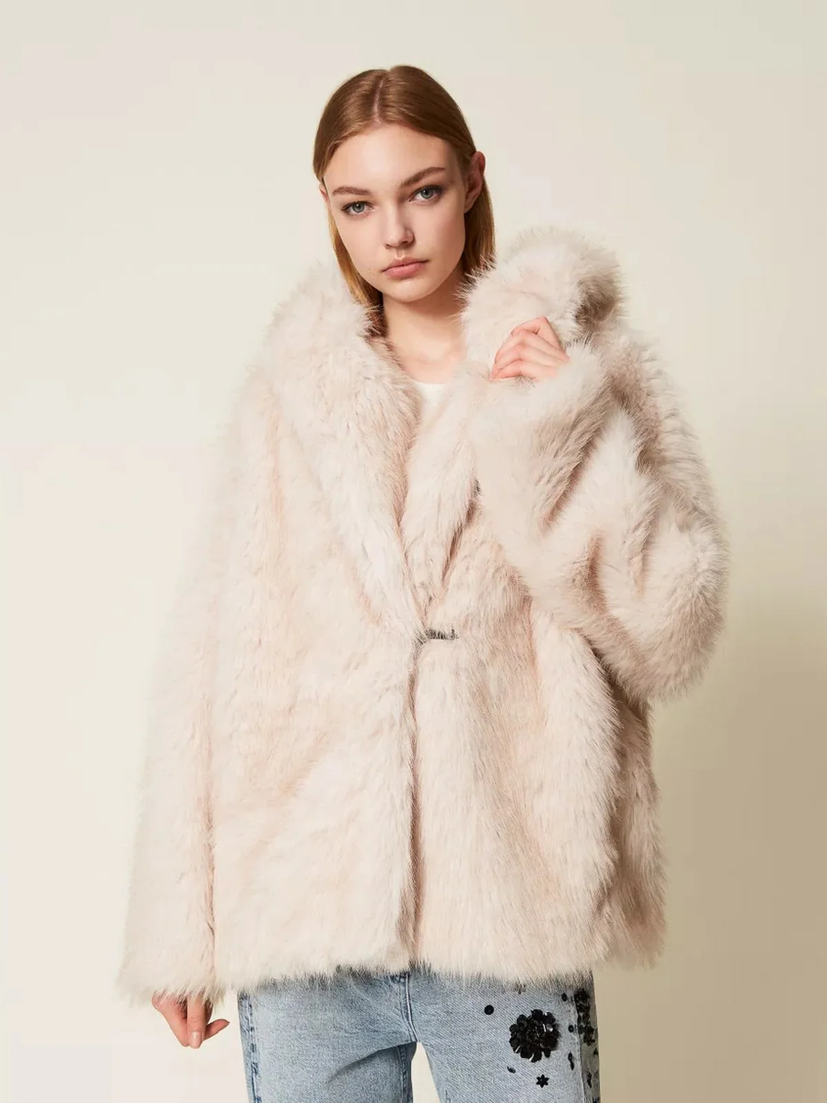 TWINSET Cappotto Donna WARM SOFT COAT 252TF2090 12879 PLASTER - Image 2