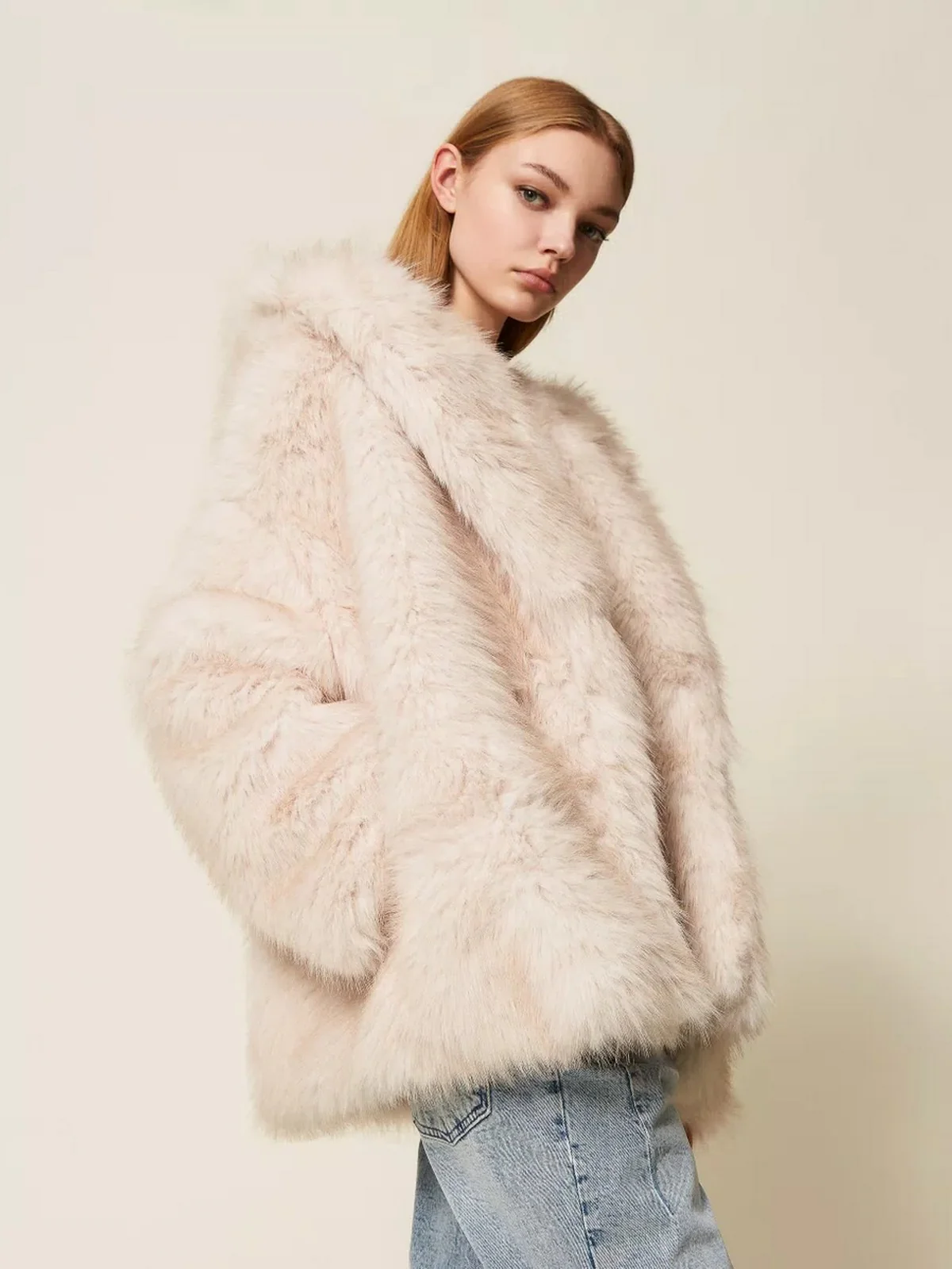 TWINSET Cappotto Donna WARM SOFT COAT 252TF2090 12879 PLASTER - Image 3