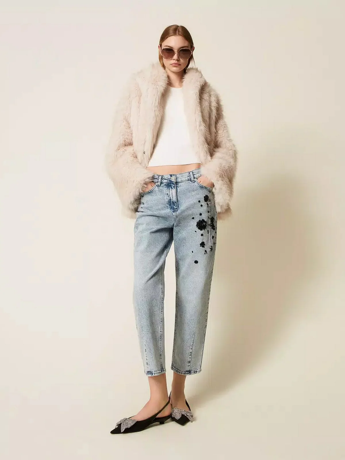 TWINSET Cappotto Donna WARM SOFT COAT 252TF2090 12879 PLASTER - Image 7