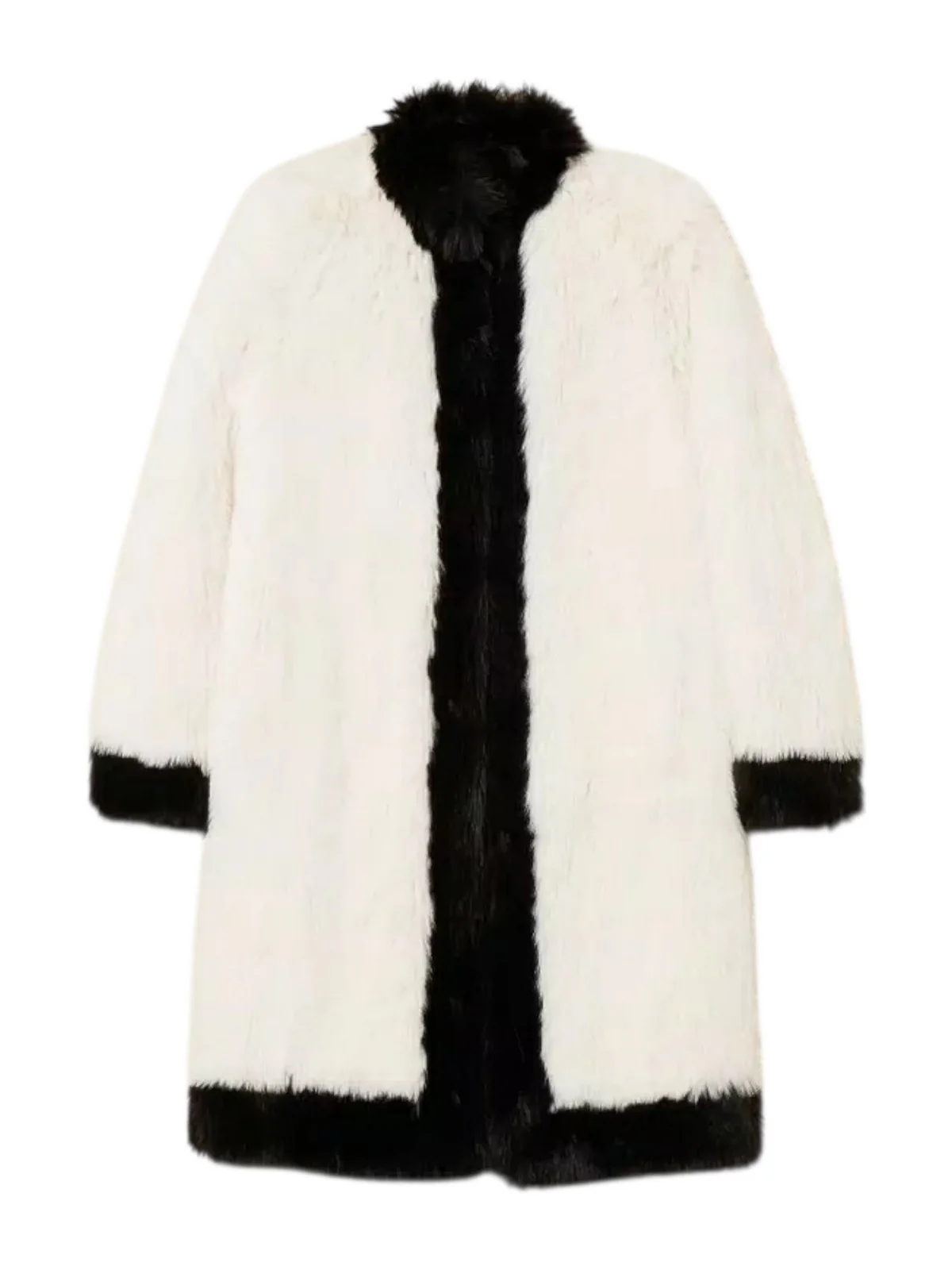TWINSET Cappotto Donna WARM TWO-TONE COATS 252TT2153 12865 BIC.NEVE/NERO
