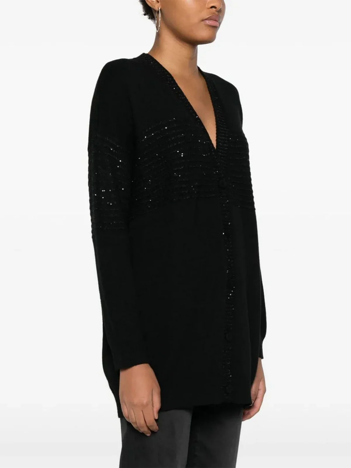 TWINSET Cardigan Donna  242TP3273 00006 Nero - Image 4