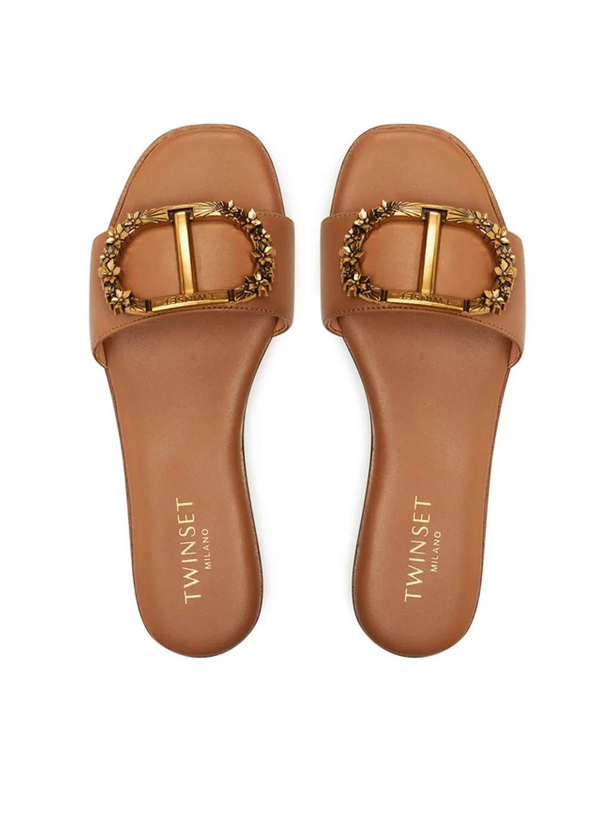 TWINSET Ciabatta Donna  241TCP222 10282 Marrone - Image 4