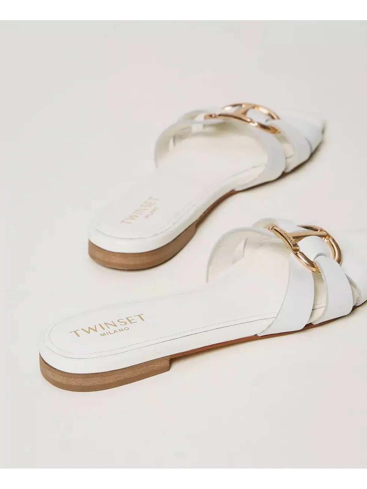 TWINSET Ciabatta Donna  241TCT120 00001 Bianco - Image 3