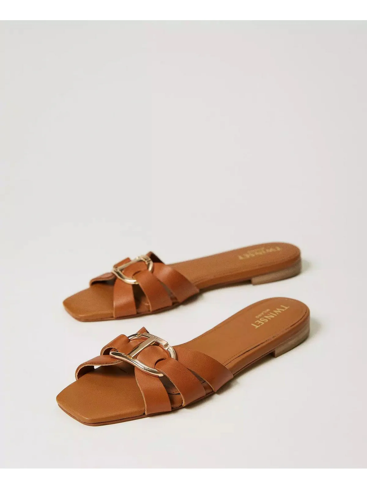 TWINSET Ciabatta Donna  241TCT120 00057 Marrone - Image 2