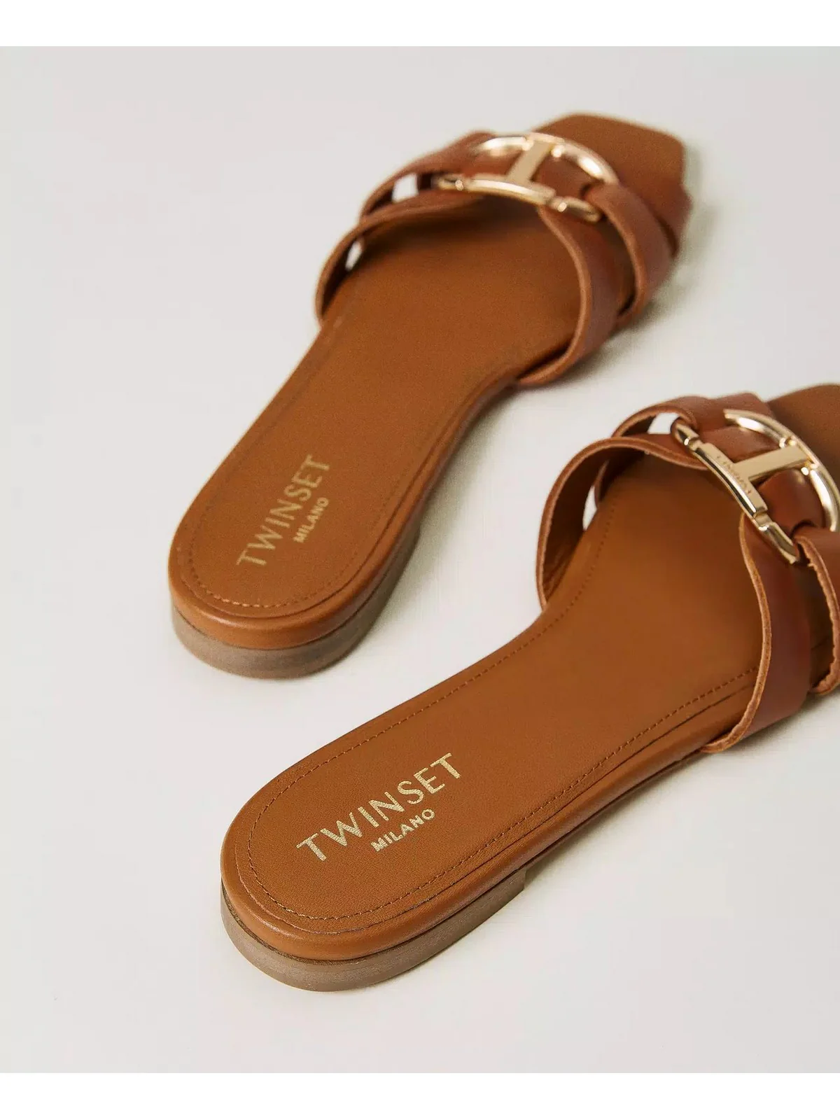 TWINSET Ciabatta Donna  241TCT120 00057 Marrone - Image 3