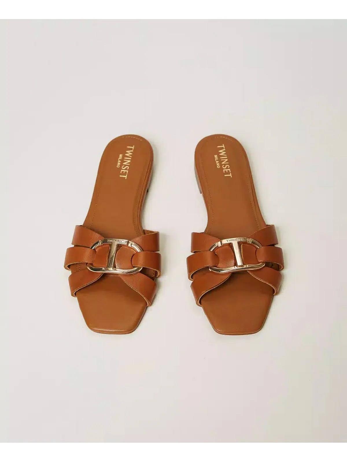 TWINSET Ciabatta Donna  241TCT120 00057 Marrone - Image 4