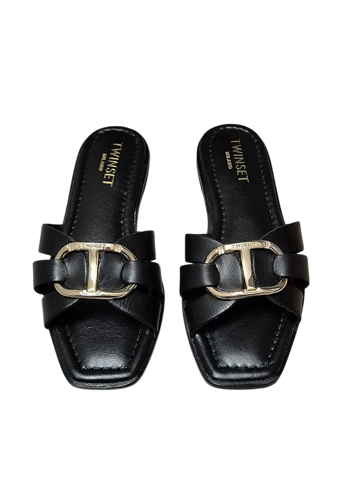 TWINSET Ciabatta Donna 251TGT090 00006 Nero - Image 2
