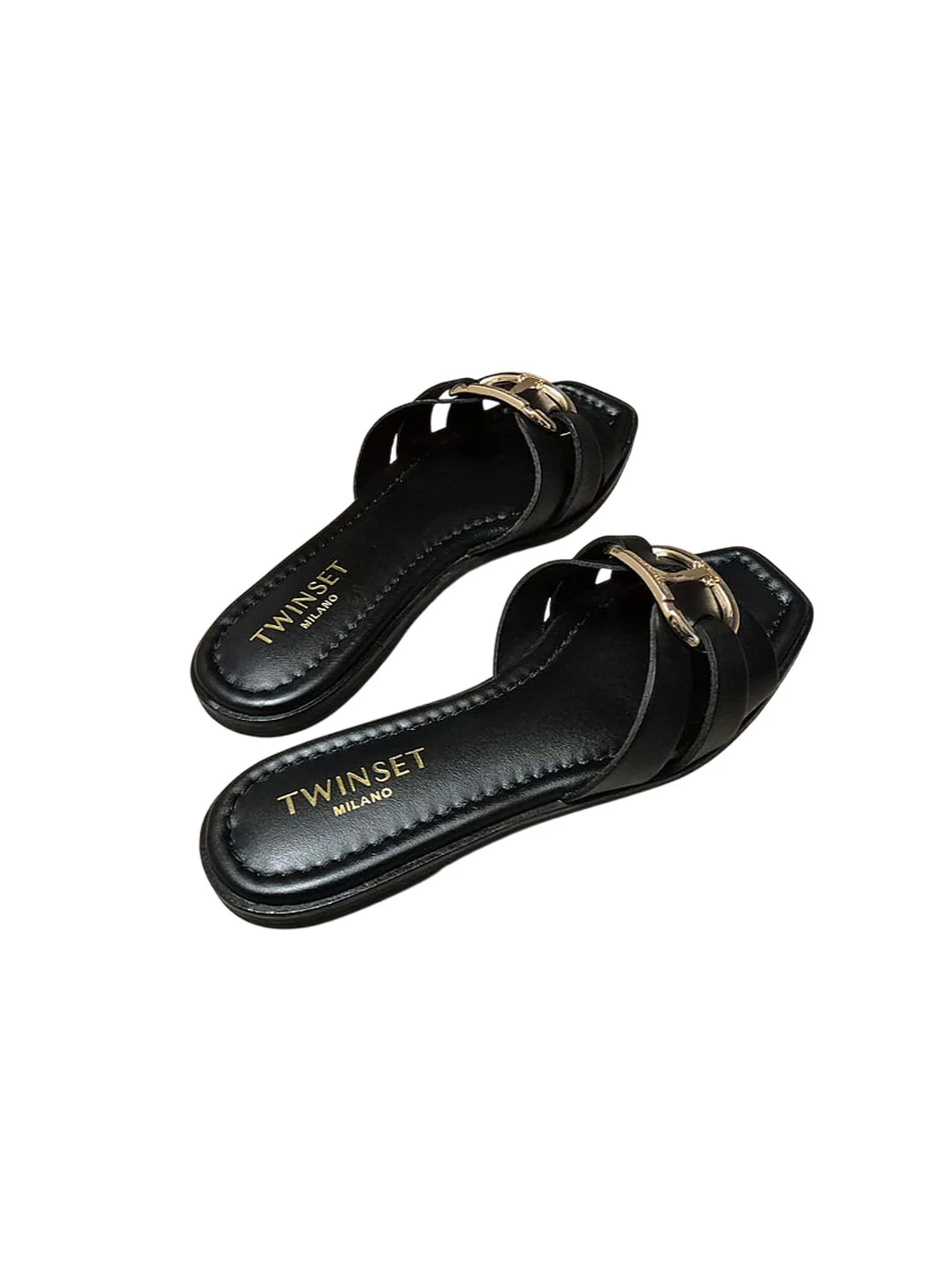TWINSET Ciabatta Donna 251TGT090 00006 Nero - Image 3