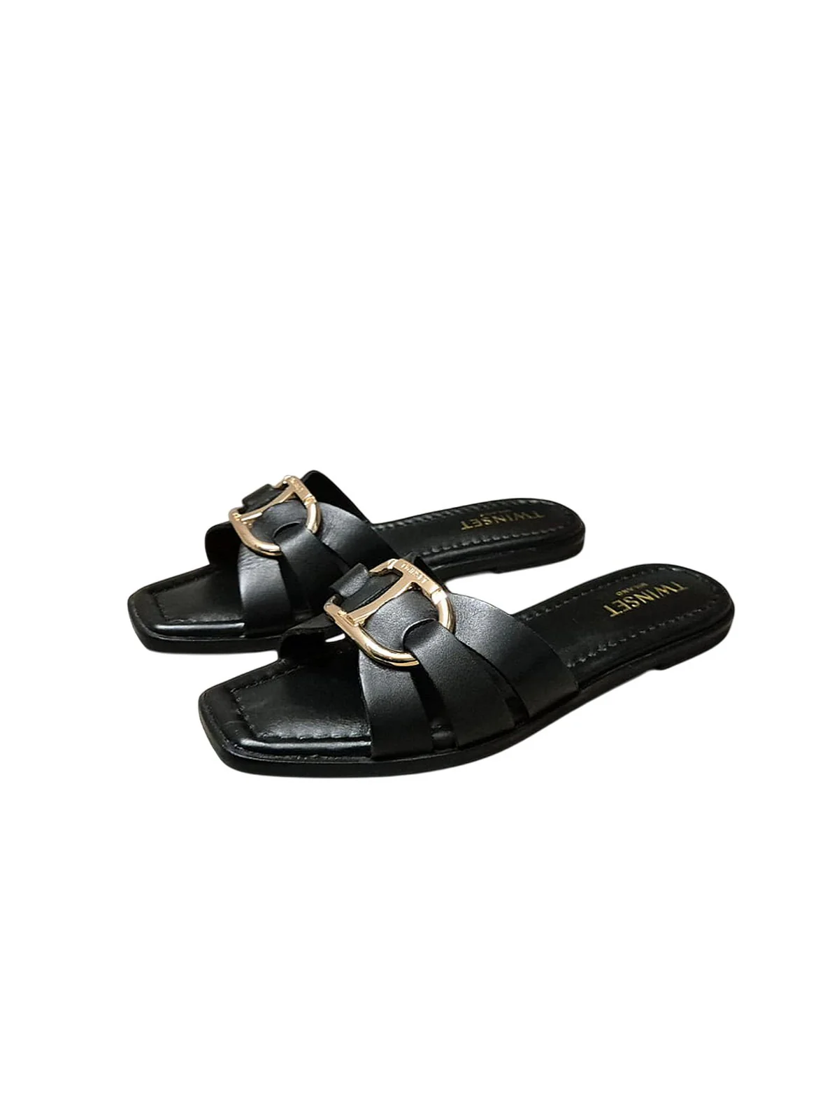 TWINSET Ciabatta Donna 251TGT090 00006 Nero - Image 4
