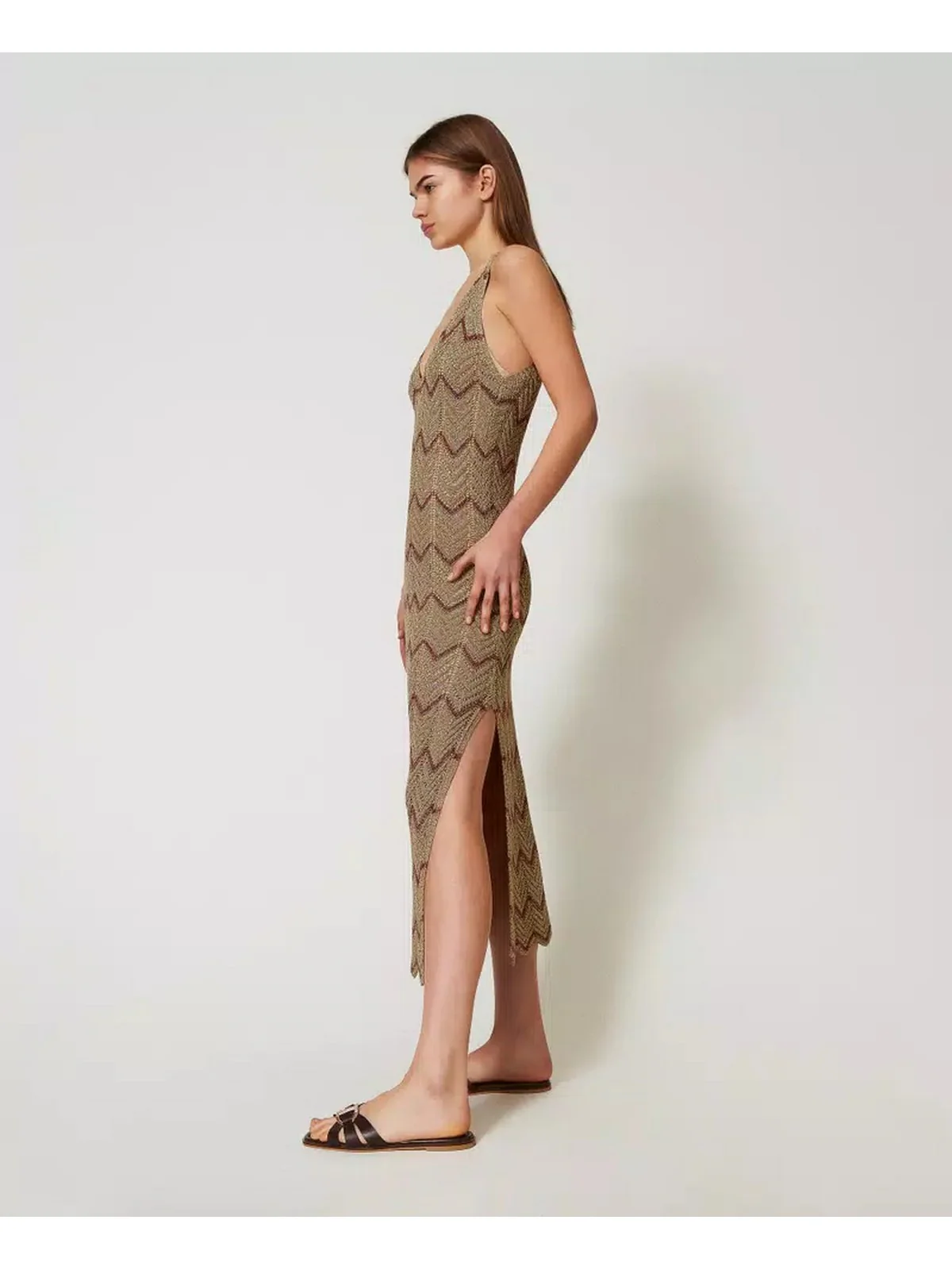 TWINSET Ciabatta Donna  251TGT090 10780 Marrone - Image 2