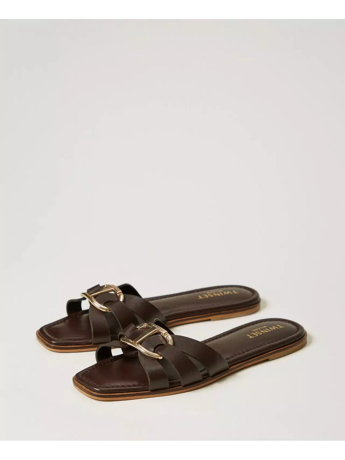 TWINSET Ciabatta Donna  251TGT090 10780 Marrone - Image 3