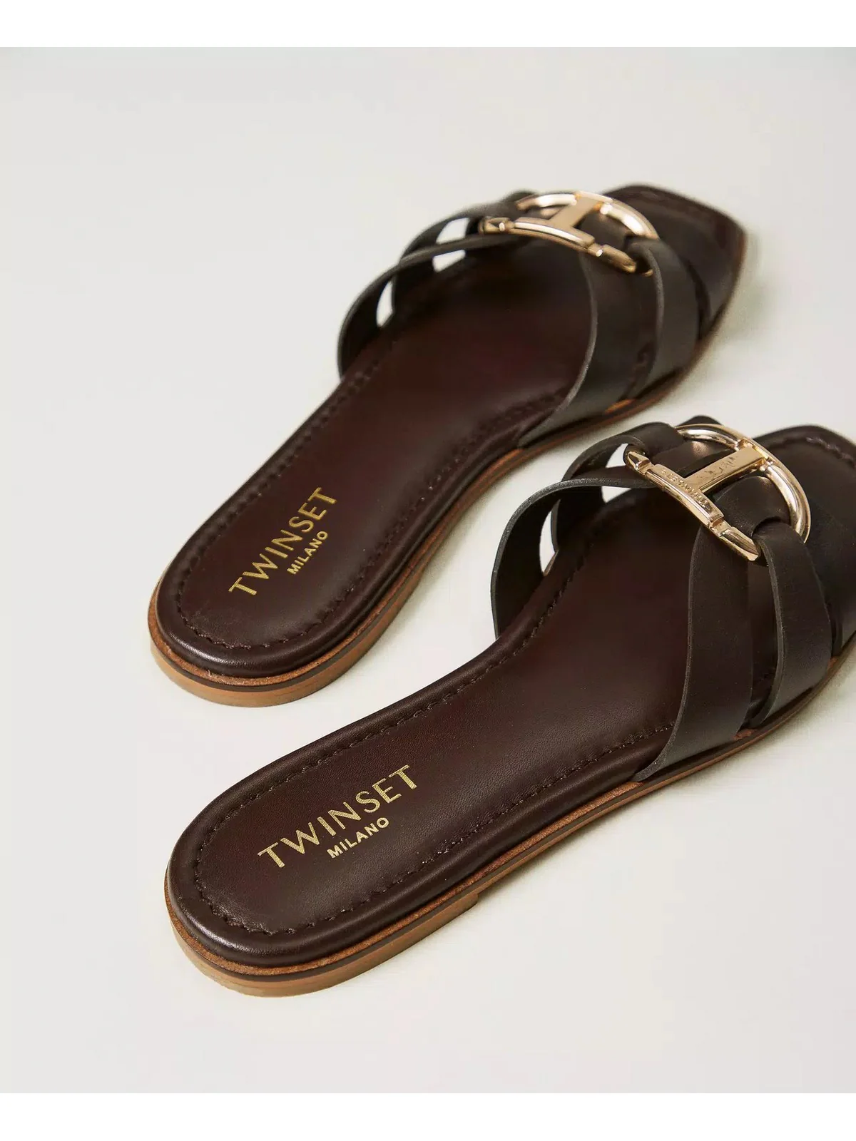 TWINSET Ciabatta Donna  251TGT090 10780 Marrone - Image 4