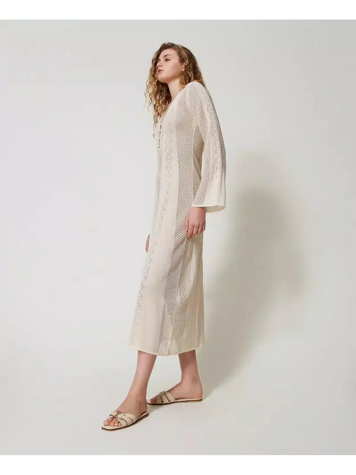 TWINSET Ciabatta Donna  251TGT090 11640 Beige - Image 2