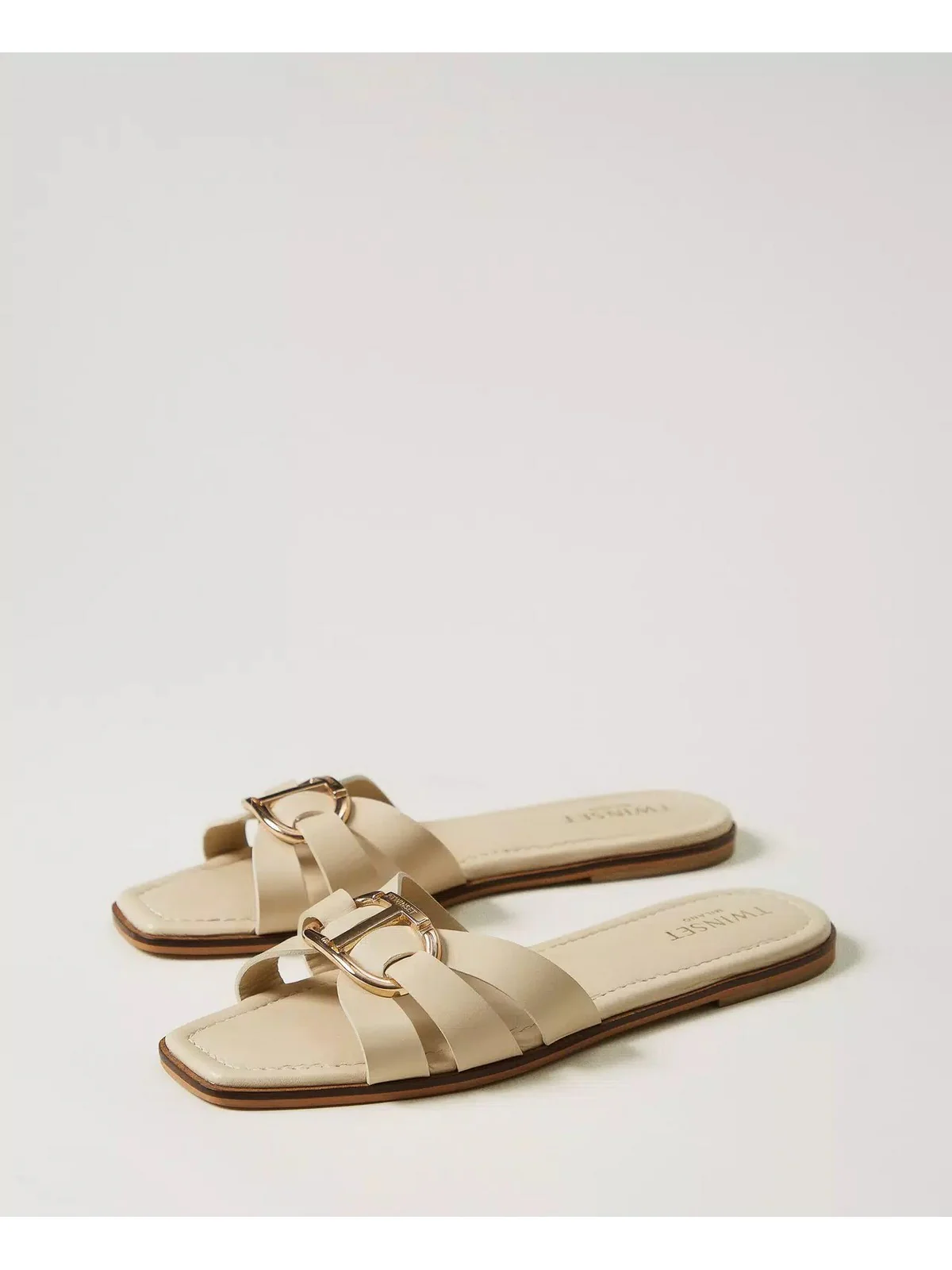 TWINSET Ciabatta Donna  251TGT090 11640 Beige - Image 3