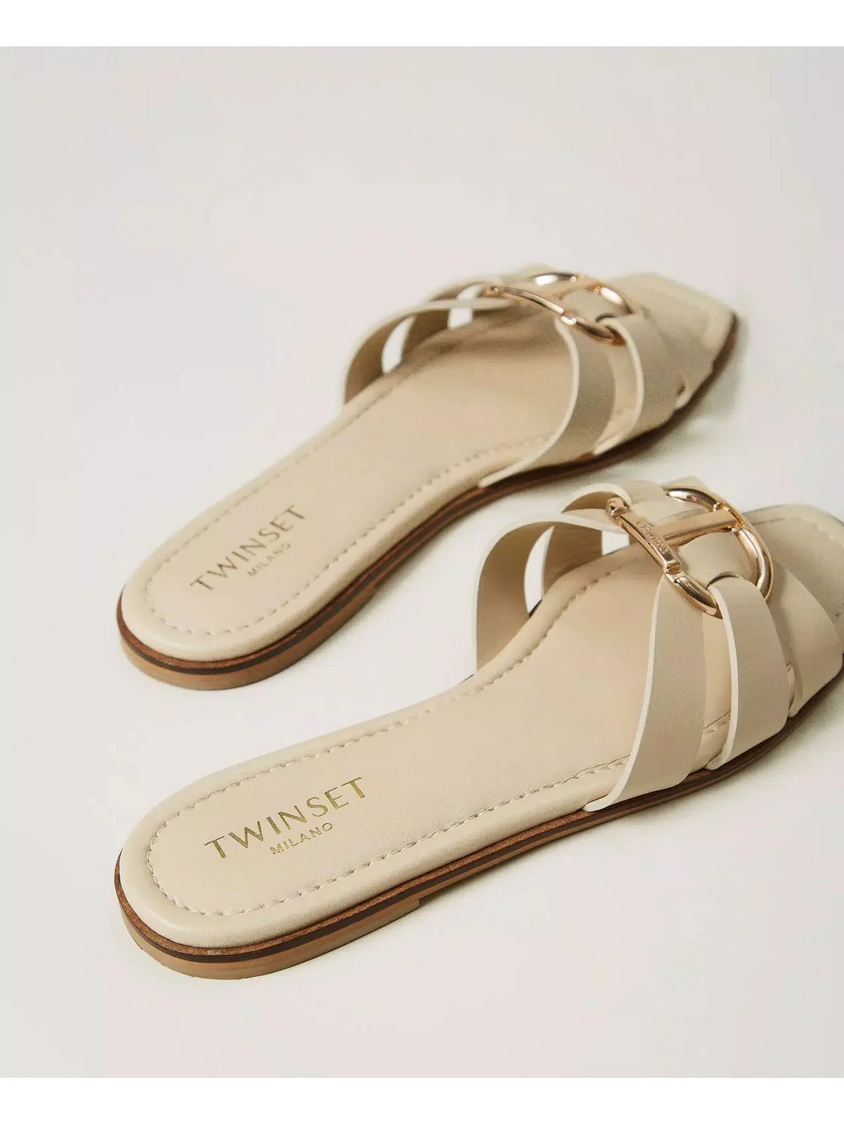 TWINSET Ciabatta Donna  251TGT090 11640 Beige - Image 4