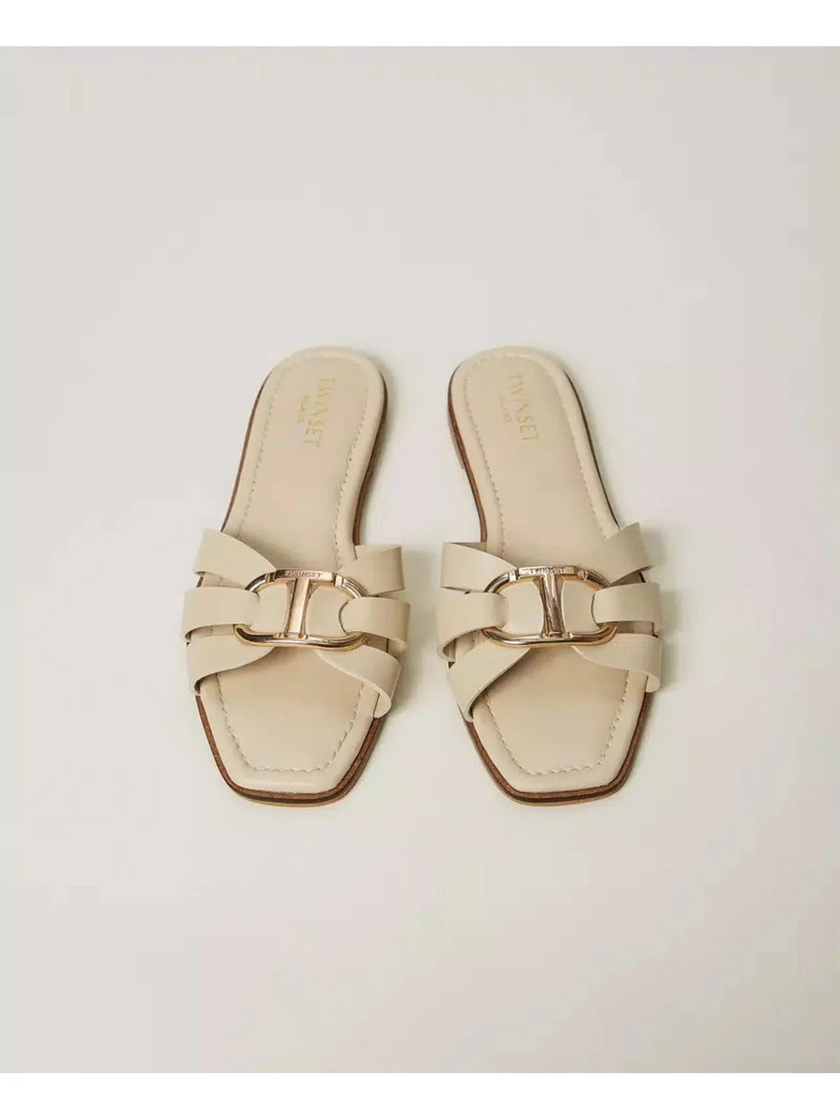 TWINSET Ciabatta Donna  251TGT090 11640 Beige - Image 5