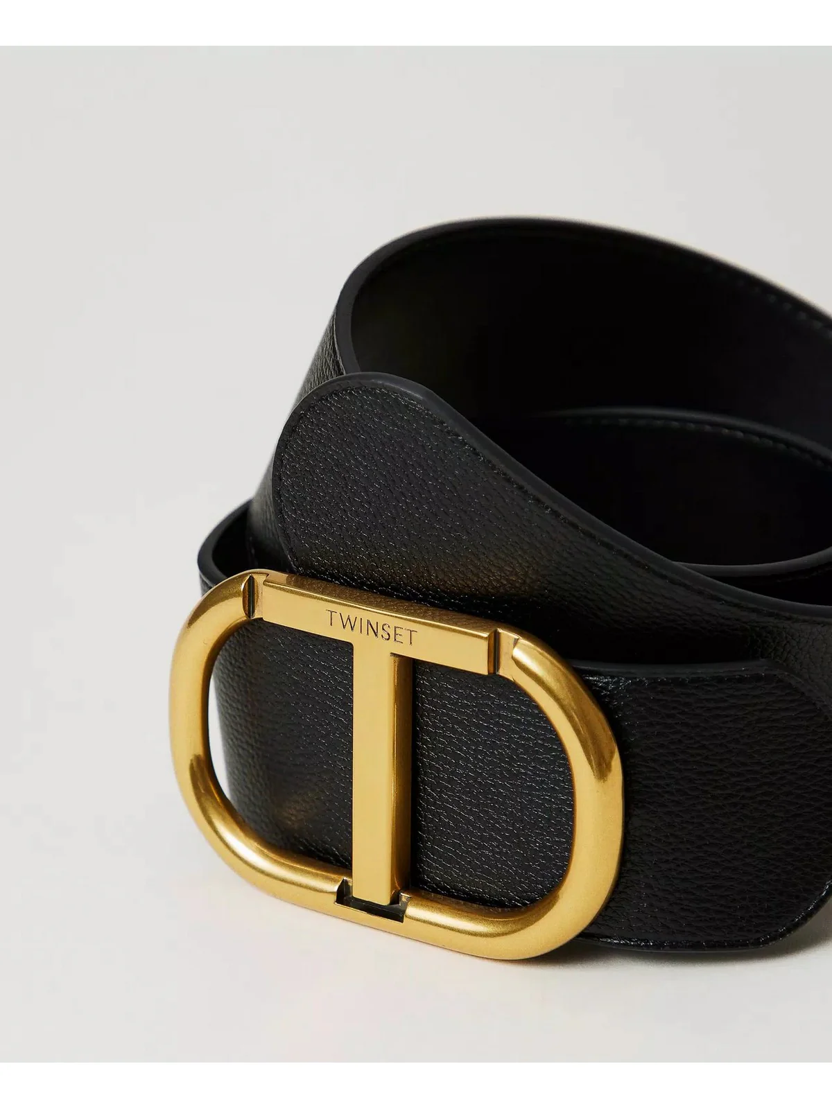 TWINSET Cintura Donna OVAL T BUCKLE BELT 242TA4680 00006 Nero - Image 2