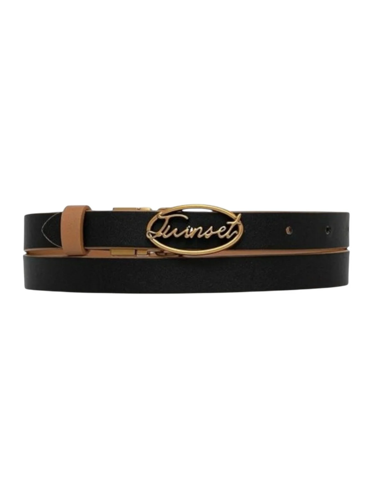 TWINSET Cintura Donna SNAP ACTION BUCKLE' BELT 252TA403A 12678 BIC.LAND/NERO - Image 2