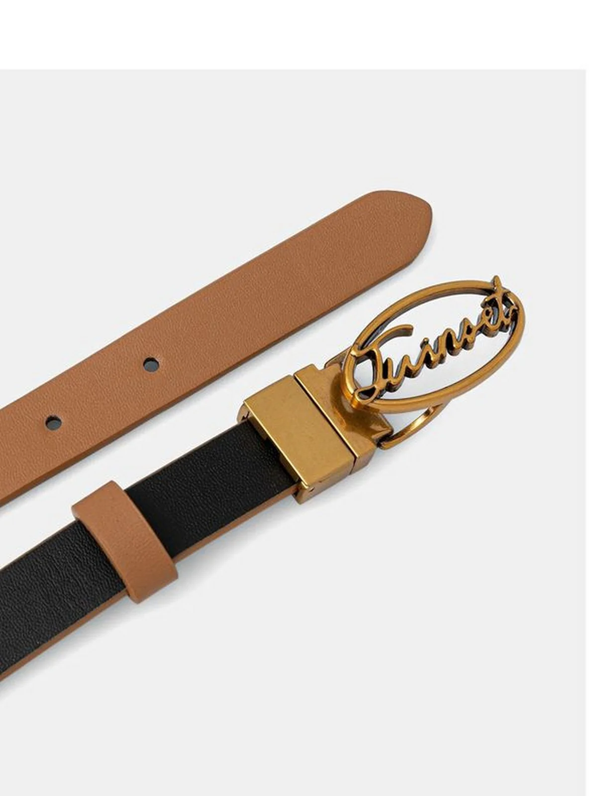 TWINSET Cintura Donna SNAP ACTION BUCKLE' BELT 252TA403A 12678 BIC.LAND/NERO - Image 3