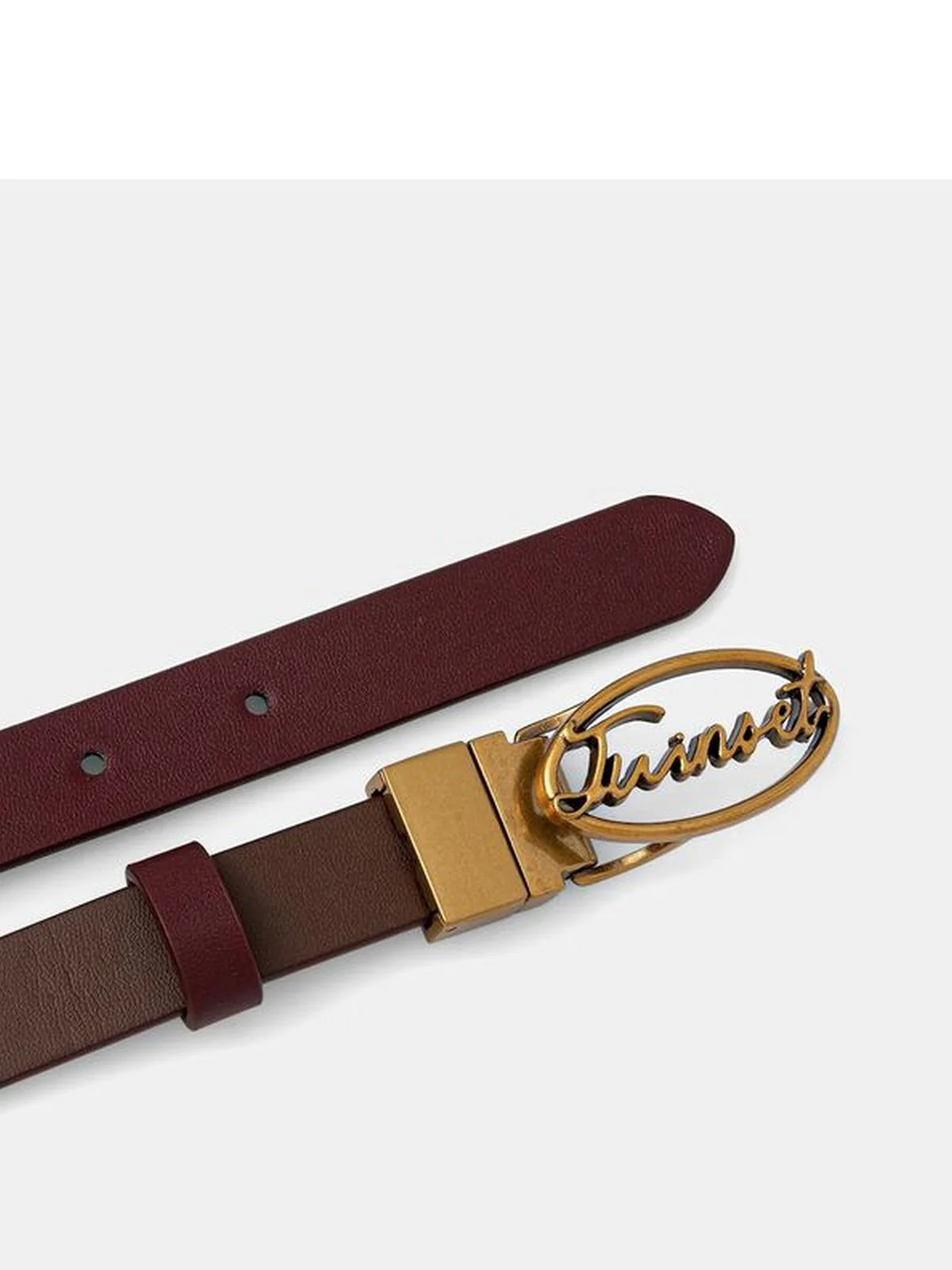 TWINSET Cintura Donna SNAP ACTION BUCKLE' BELT 252TA403A 12679 BIC.WINETASTING/TESTA DI MORO - Image 2