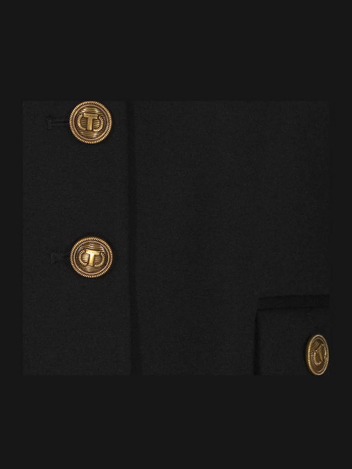 TWINSET Giacca Donna PUNTO MILANO AND GOLD DETAILS 252TP2260 00006 Nero - Image 2