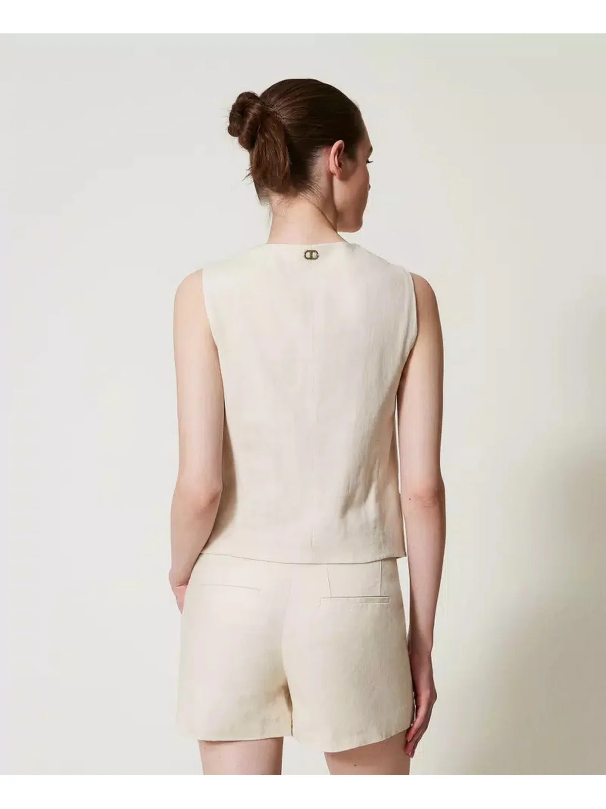 TWINSET Gilet Donna  251TP2161 00059 Beige - Image 4