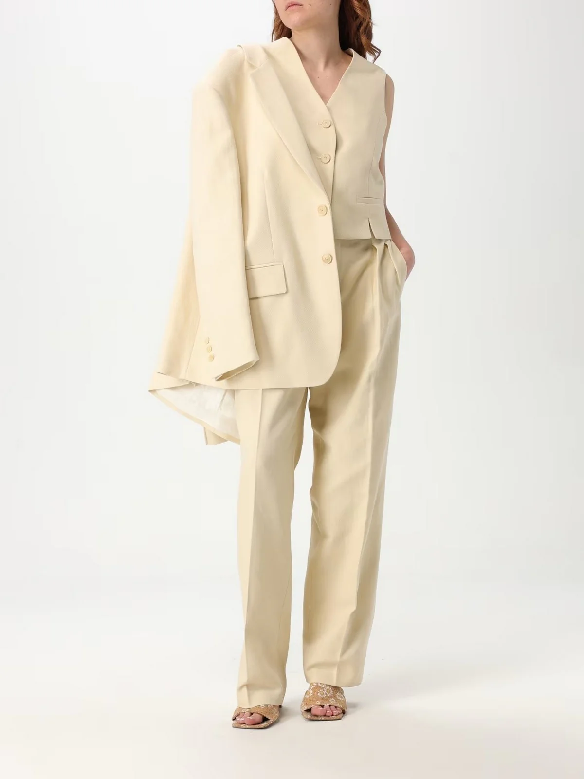 TWINSET Gilet Donna  251TP2761 12140 DELICATE BEIGE - Image 4