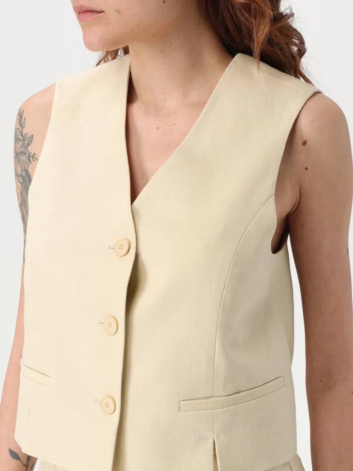 TWINSET Gilet Donna  251TP2761 12140 DELICATE BEIGE - Image 6