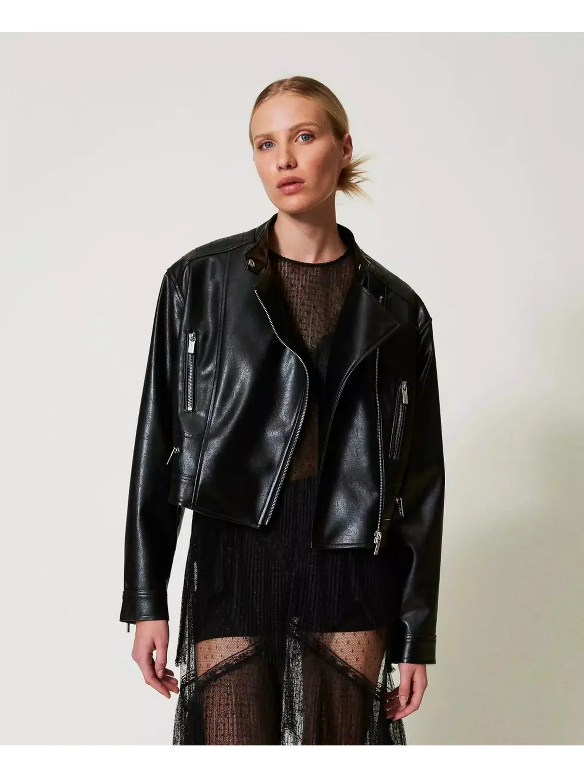 TWINSET Giubbino Donna 251TP2560 00006 Nero - Image 3