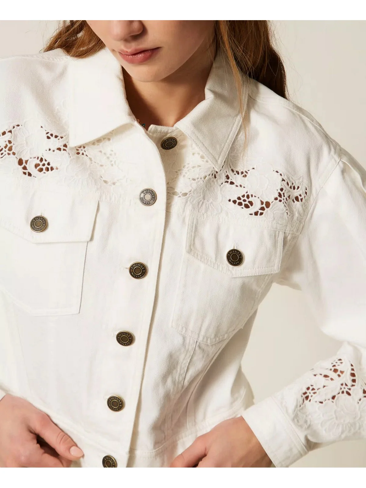 TWINSET Giubbino Donna  261TT2460 00282 NEVE - Image 4