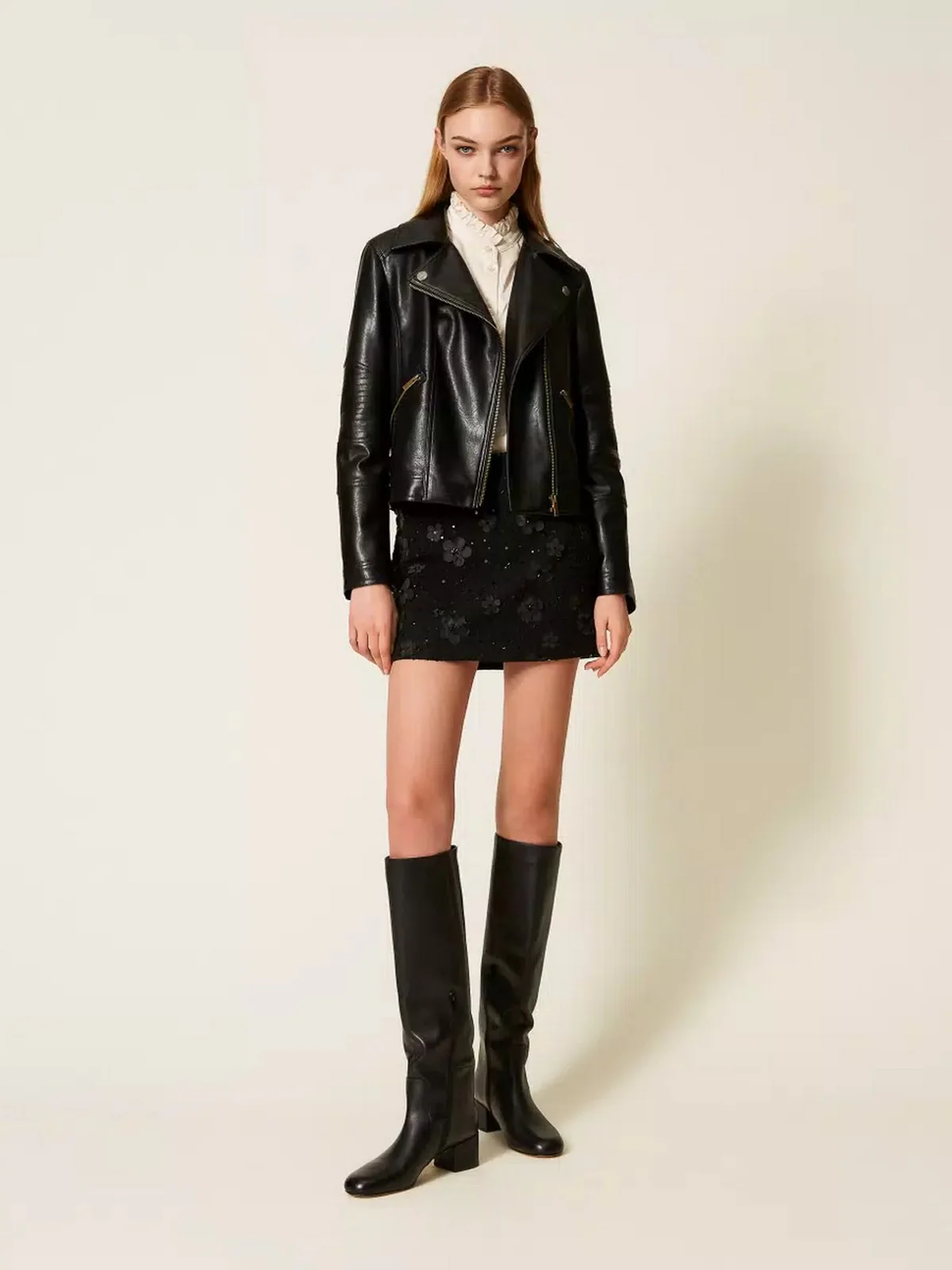 TWINSET Giubbino Donna BIKER 252TP2710 00006 Nero - Image 2