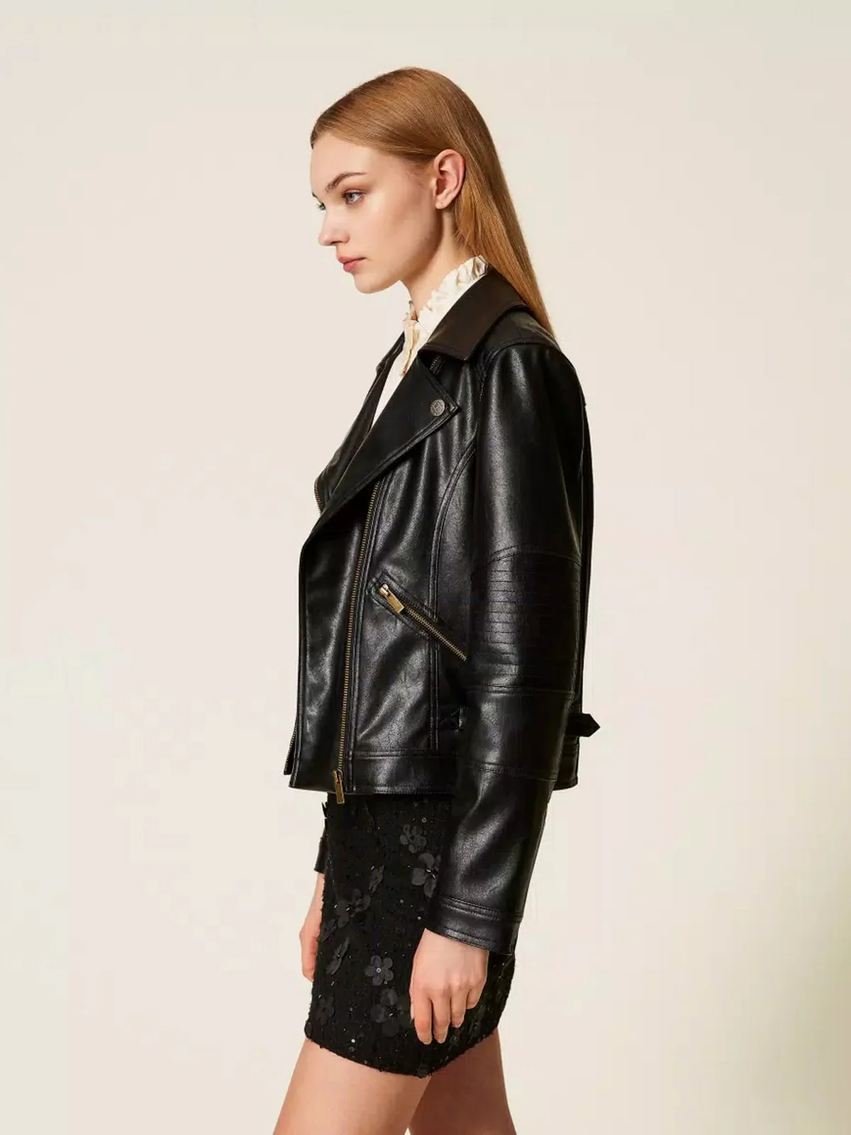 TWINSET Giubbino Donna BIKER 252TP2710 00006 Nero - Image 6