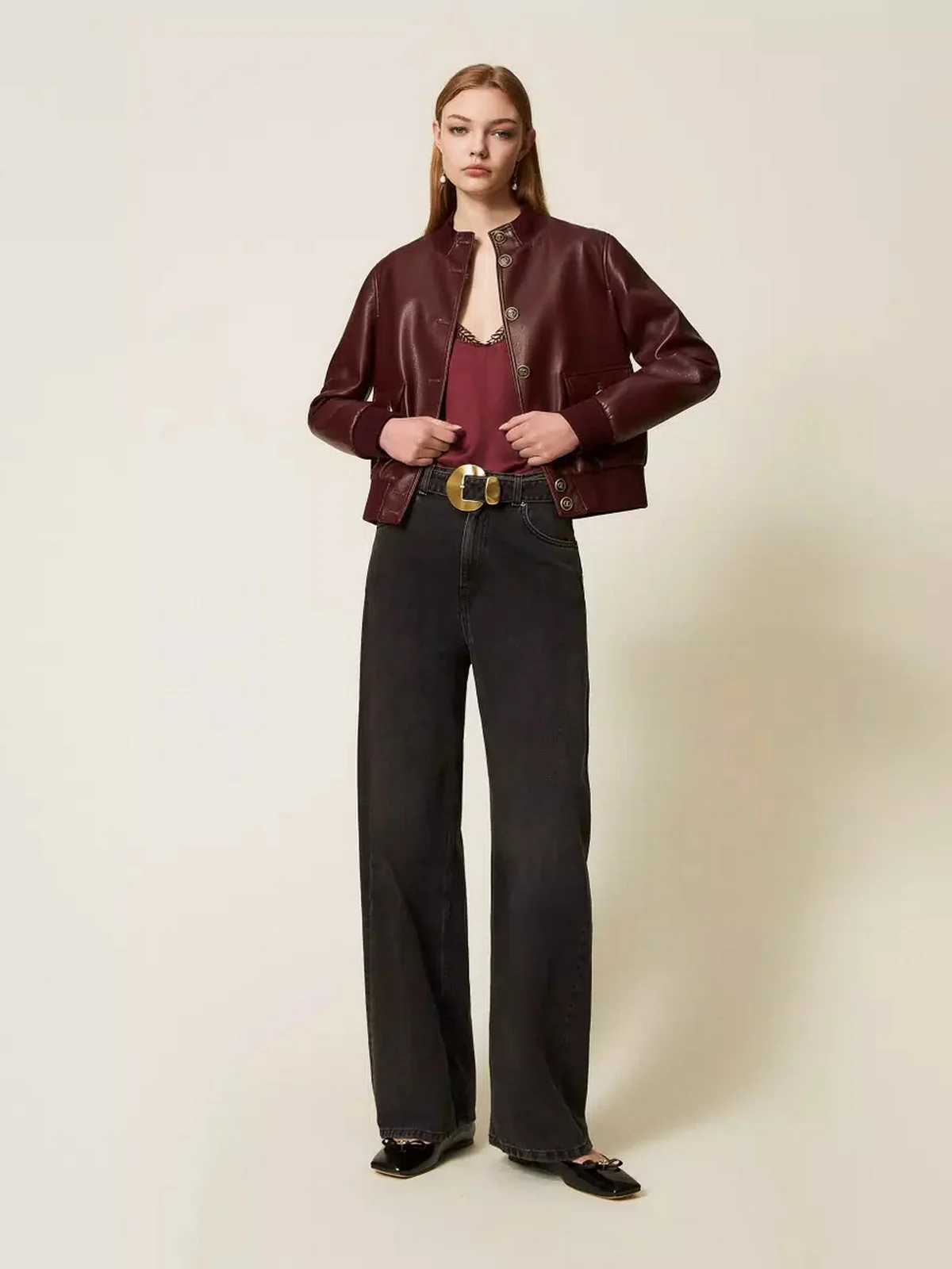 TWINSET Giubbino Donna SOFT COATED 252TP2232 05609 WINETASTING - Image 2