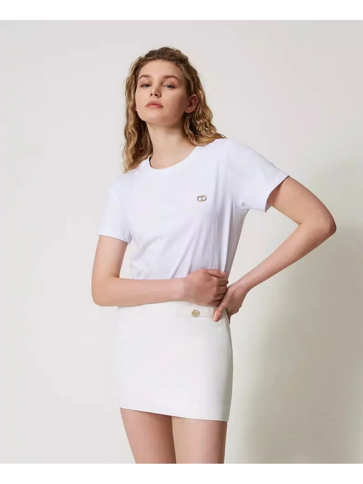 TWINSET Gonna Donna  251TT2307 00632 Bianco - Image 3